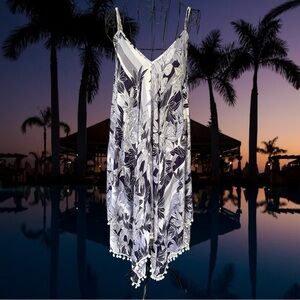 💖 Stylish Pom Pom Handkerchief Cover-Up/Dress 💖